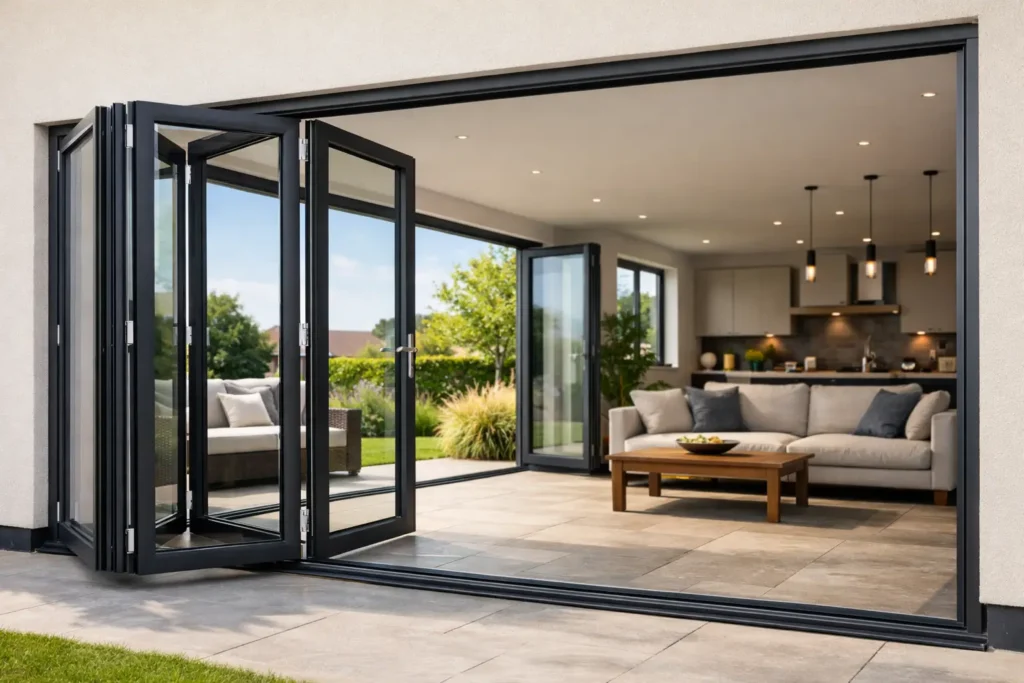Visofold 1000 bifold doors for modern homes